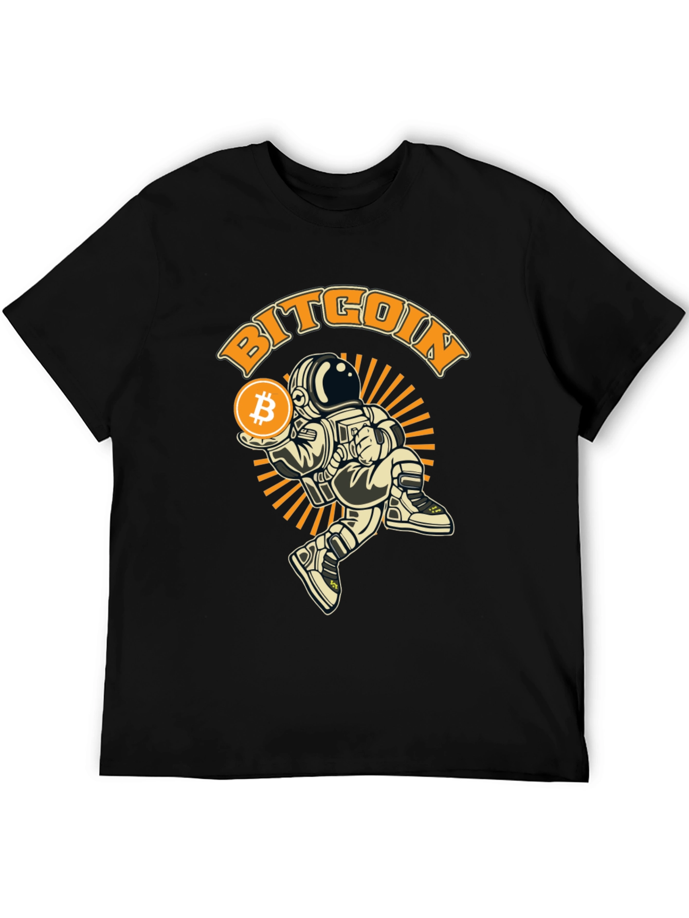 Bitcoin Astronaut Graphic T-Shirt - Black