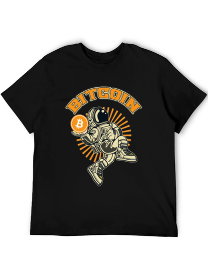 Bitcoin Astronaut Graphic T-Shirt - Black