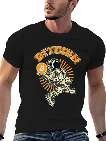Bitcoin Astronaut Graphic T-Shirt - Black