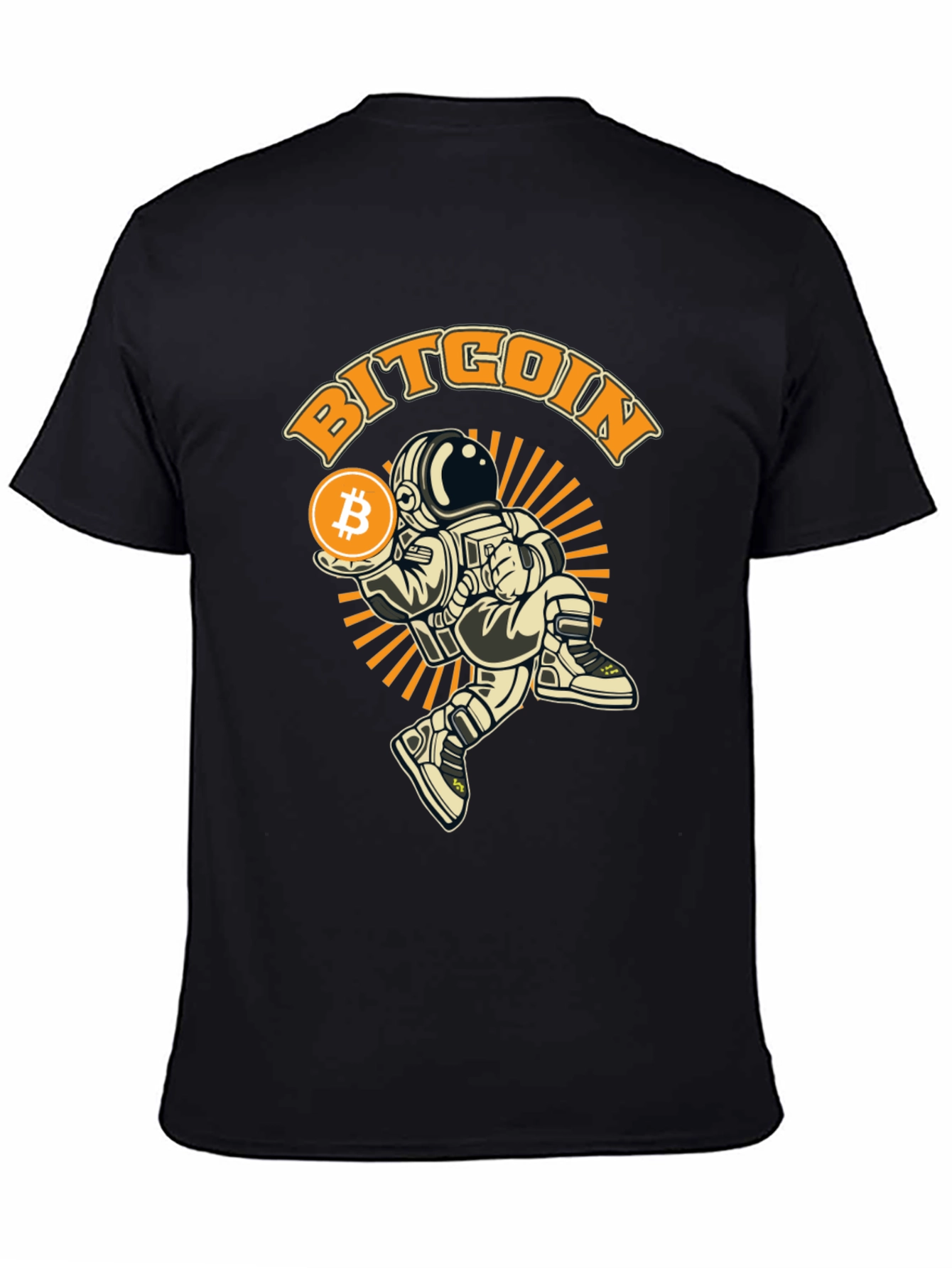 Bitcoin Astronaut Graphic T-Shirt - Black