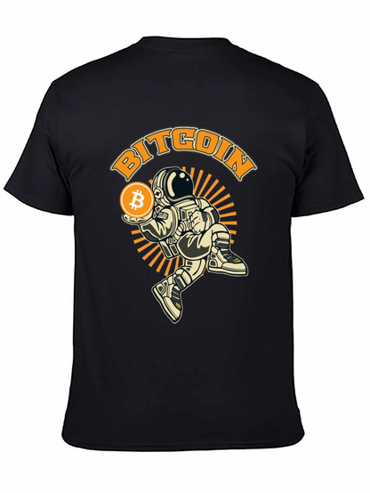 Bitcoin Astronaut Graphic T-Shirt - Black