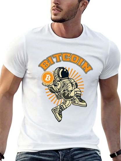 Bitcoin Astronaut Graphic T-Shirt - Black