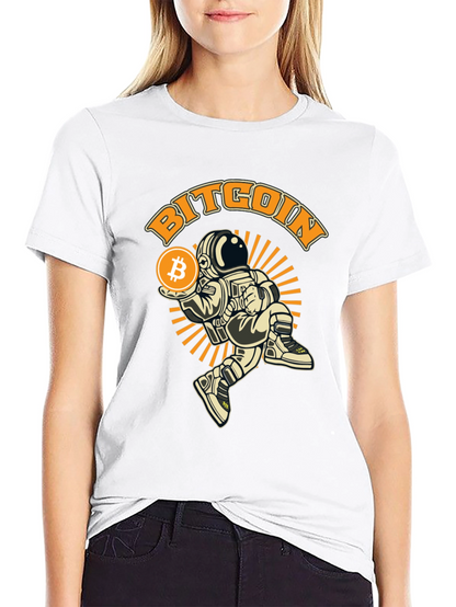 Bitcoin Astronaut Graphic T-Shirt - Black