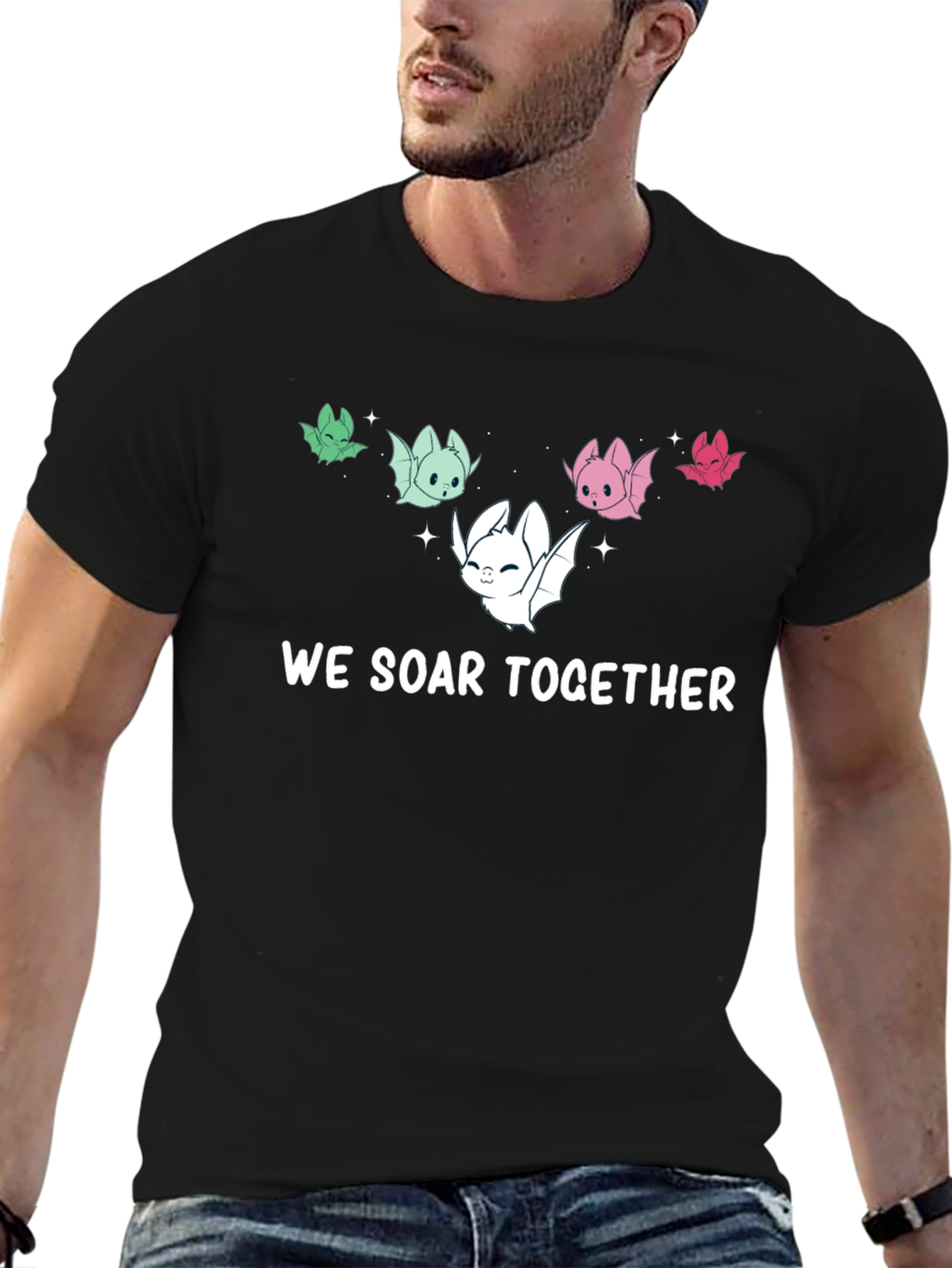 We Soar Together Bat Graphic T-Shirt