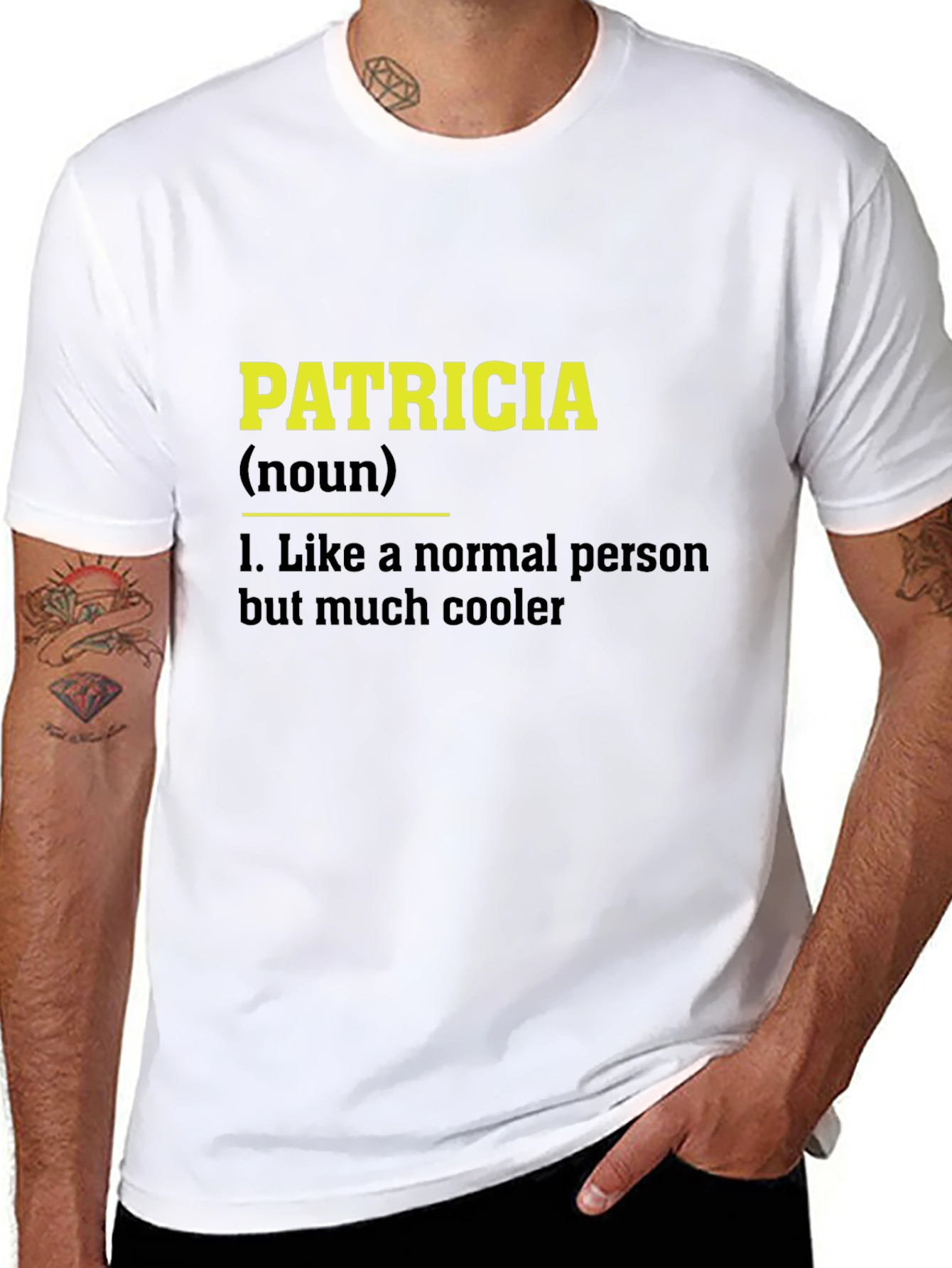 Patricia Definition Black T-Shirt Funny Personalized Name Tee