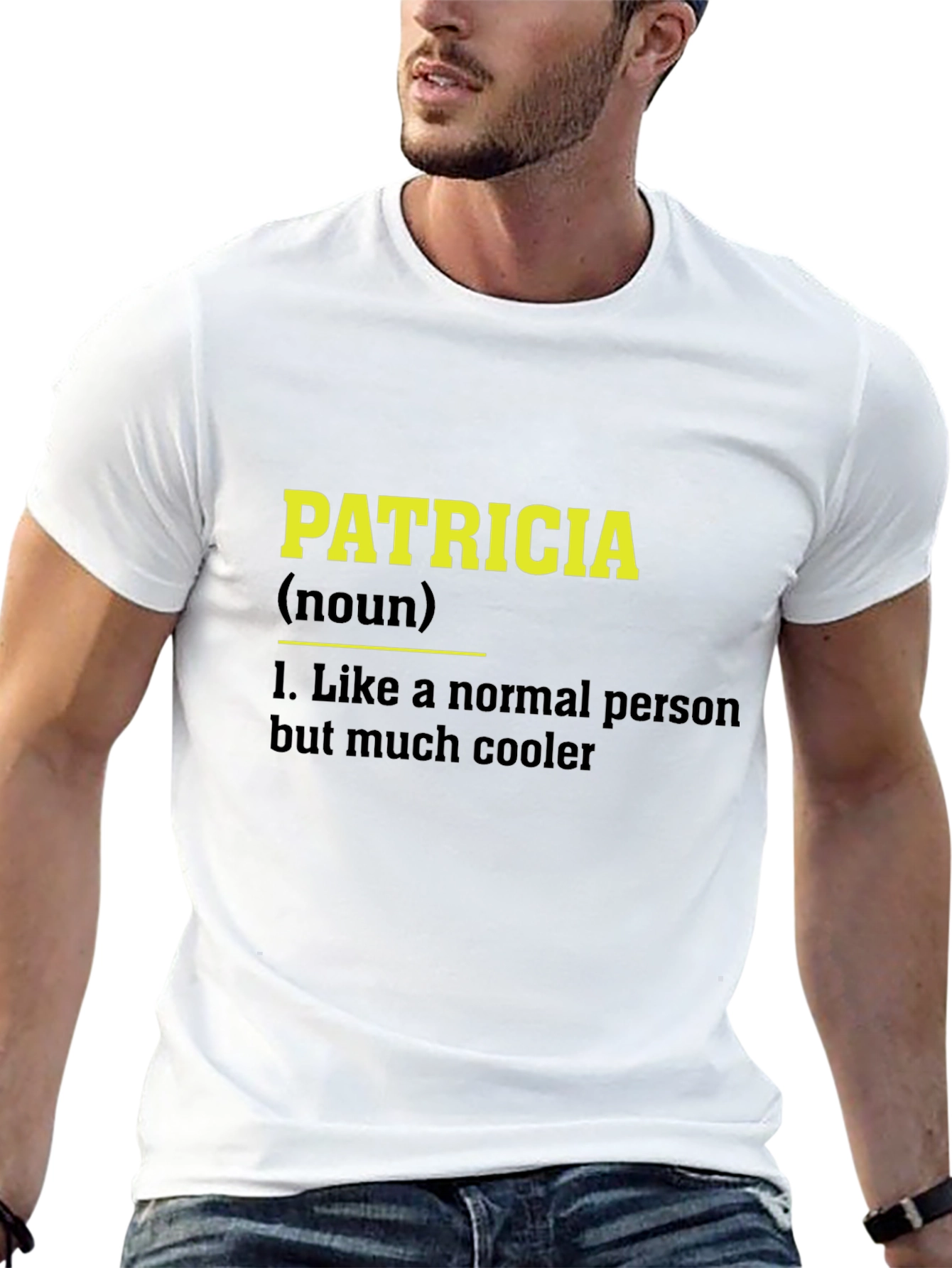 Patricia Definition Black T-Shirt Funny Personalized Name Tee