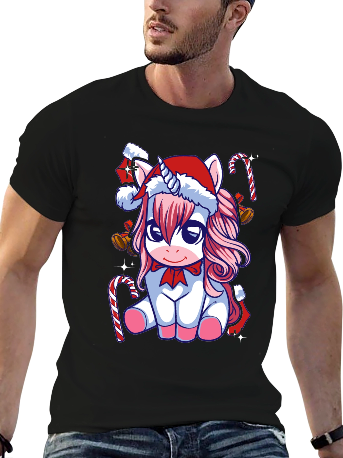 Unicorn Christmas T-Shirt Holiday Tee
