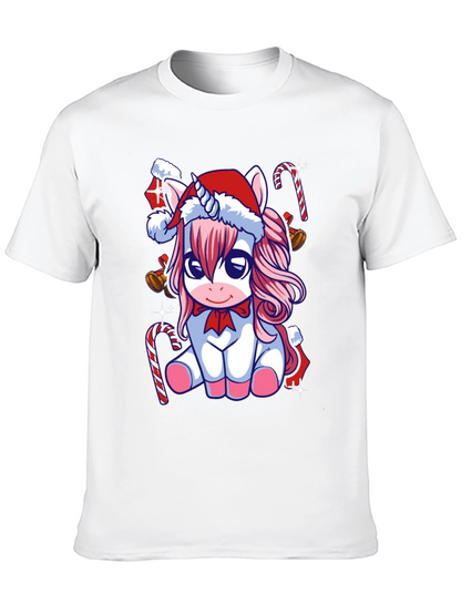 Unicorn Christmas T-Shirt Holiday Tee