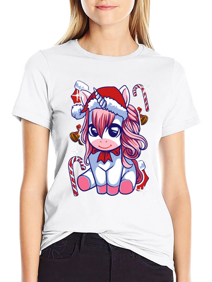 Unicorn Christmas T-Shirt Holiday Tee