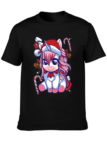 Unicorn Christmas T-Shirt Holiday Tee