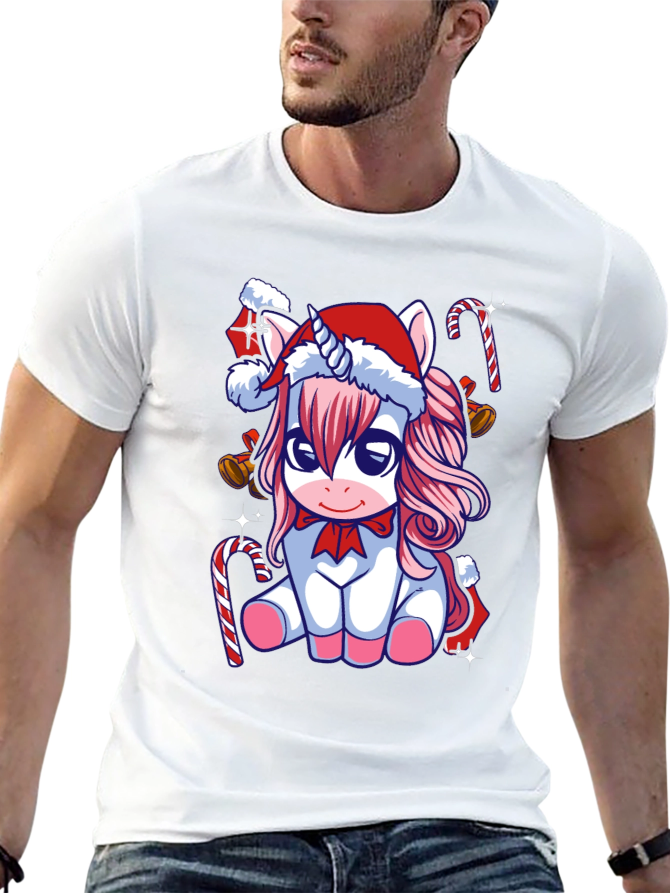 Unicorn Christmas T-Shirt Holiday Tee
