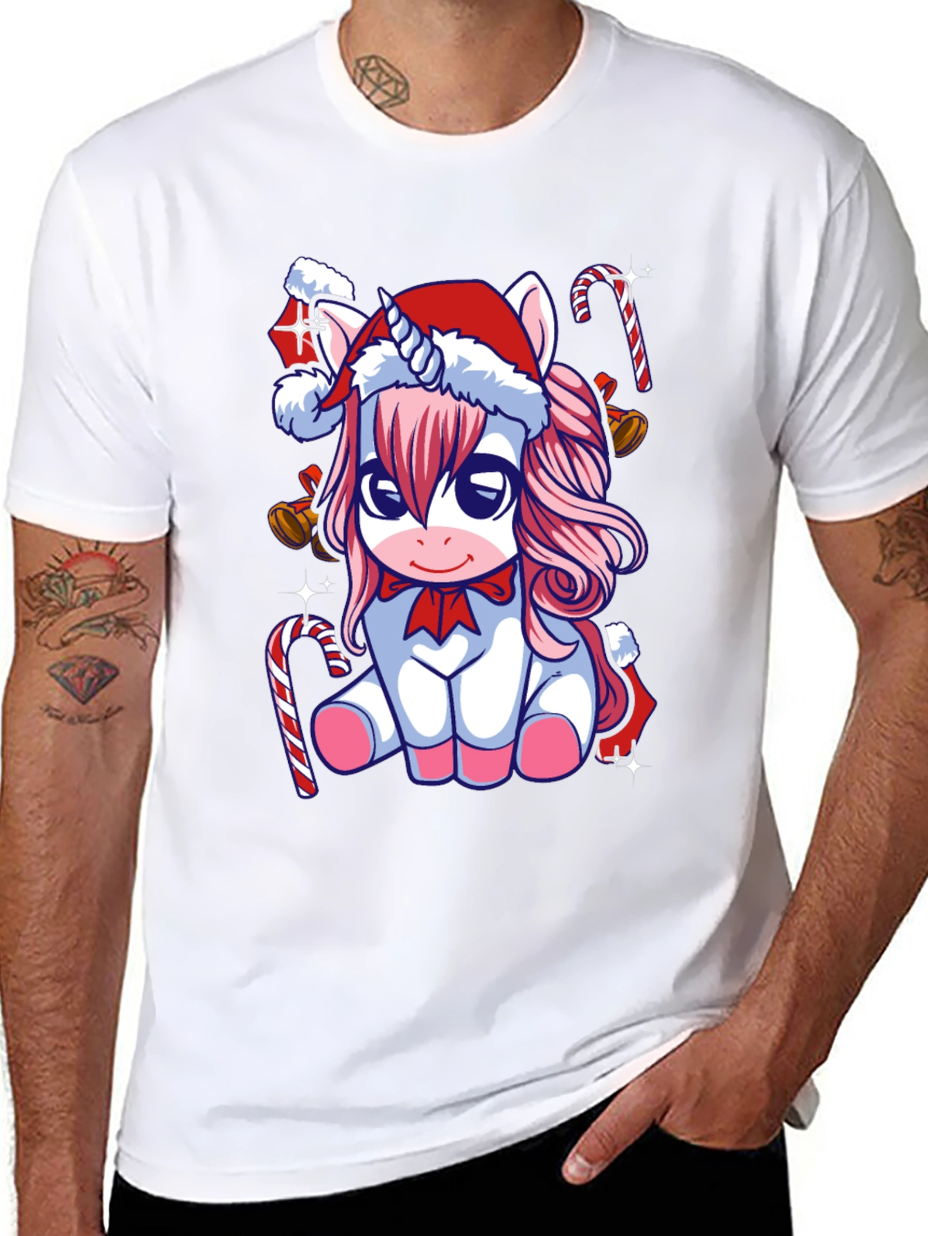 Unicorn Christmas T-Shirt Holiday Tee