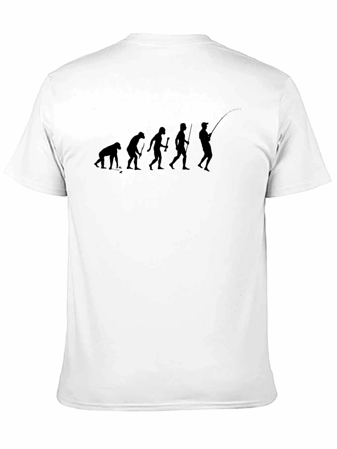 Evolution of Fishing Black T-Shirt