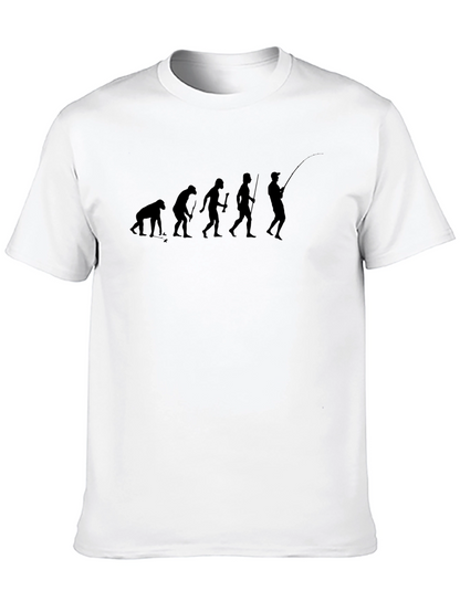 Evolution of Fishing Black T-Shirt