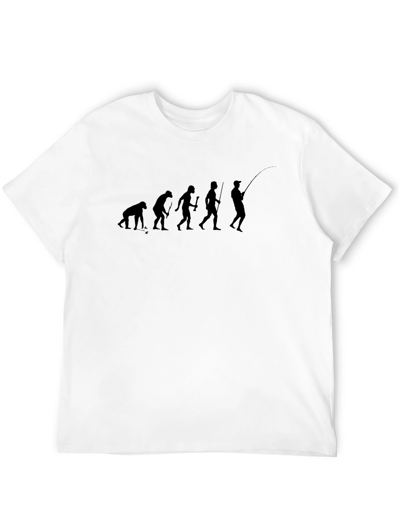 Evolution of Fishing Black T-Shirt