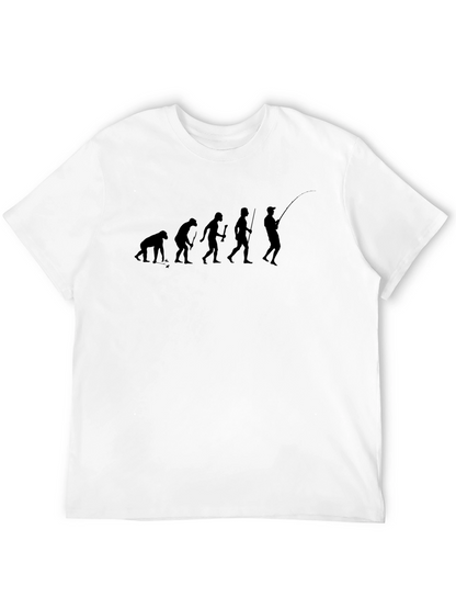 Evolution of Fishing Black T-Shirt