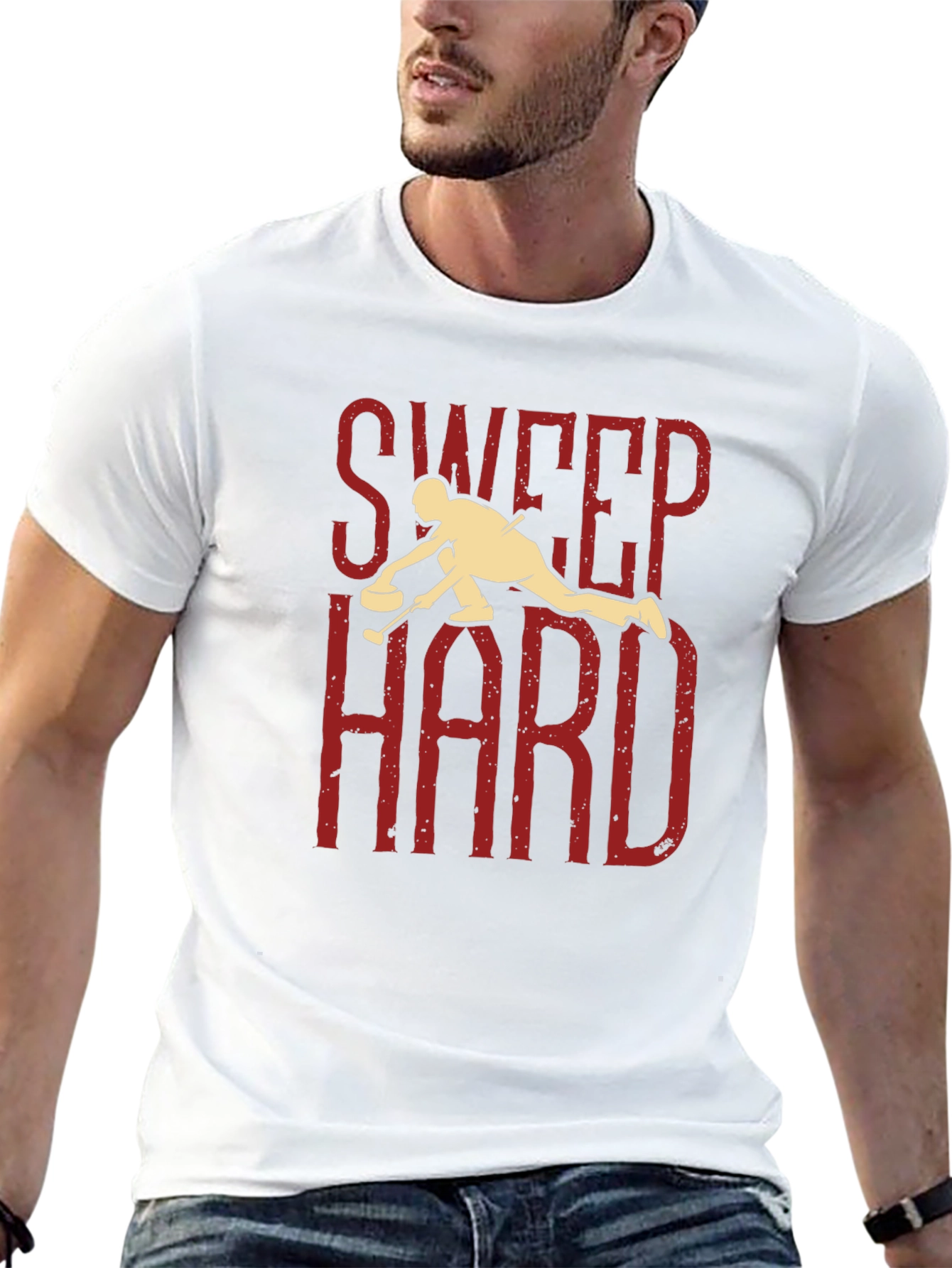 Sweep Hard Curling T-Shirt - Fun Sport Tee