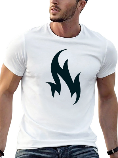 Abstract Flame Graphic Tee - Soft Cotton Blend