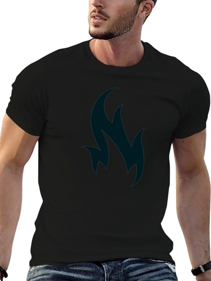 Abstract Flame Graphic Tee - Soft Cotton Blend