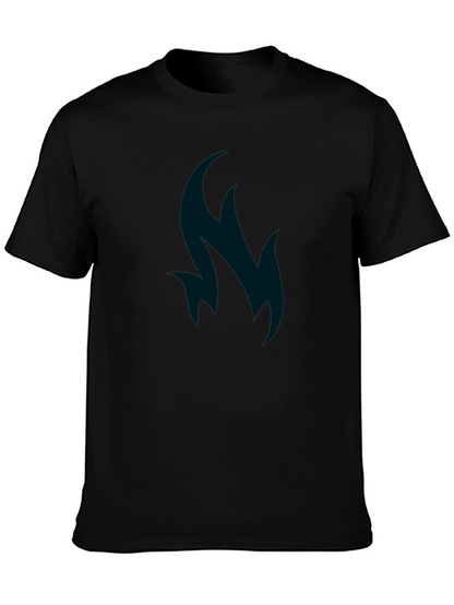 Abstract Flame Graphic Tee - Soft Cotton Blend