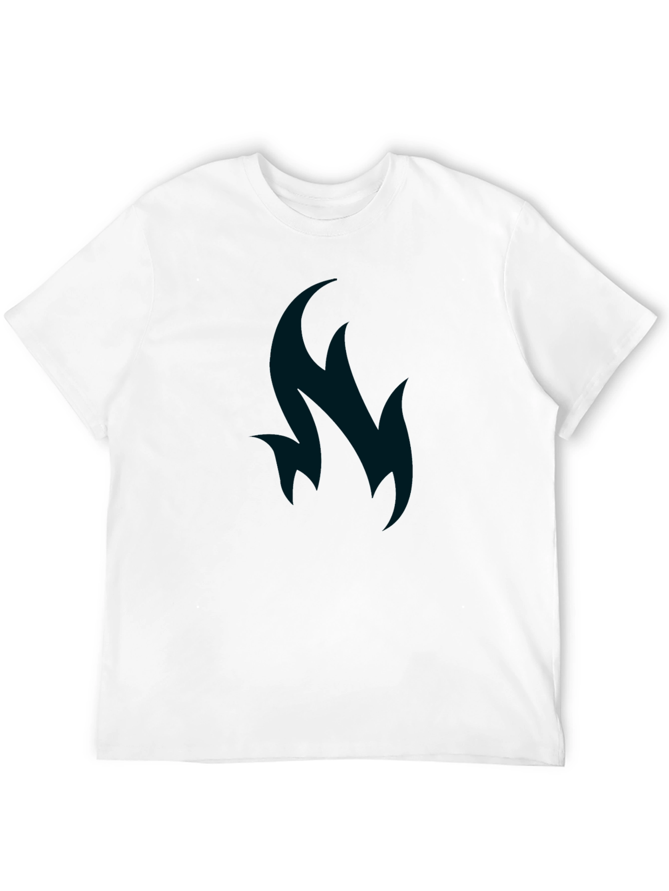 Abstract Flame Graphic Tee - Soft Cotton Blend