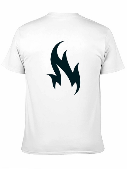 Abstract Flame Graphic Tee - Soft Cotton Blend