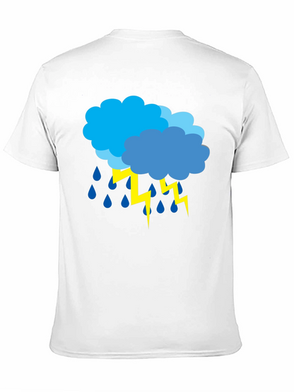 Stormy Weather Graphic Tee - Black Cotton T-Shirt