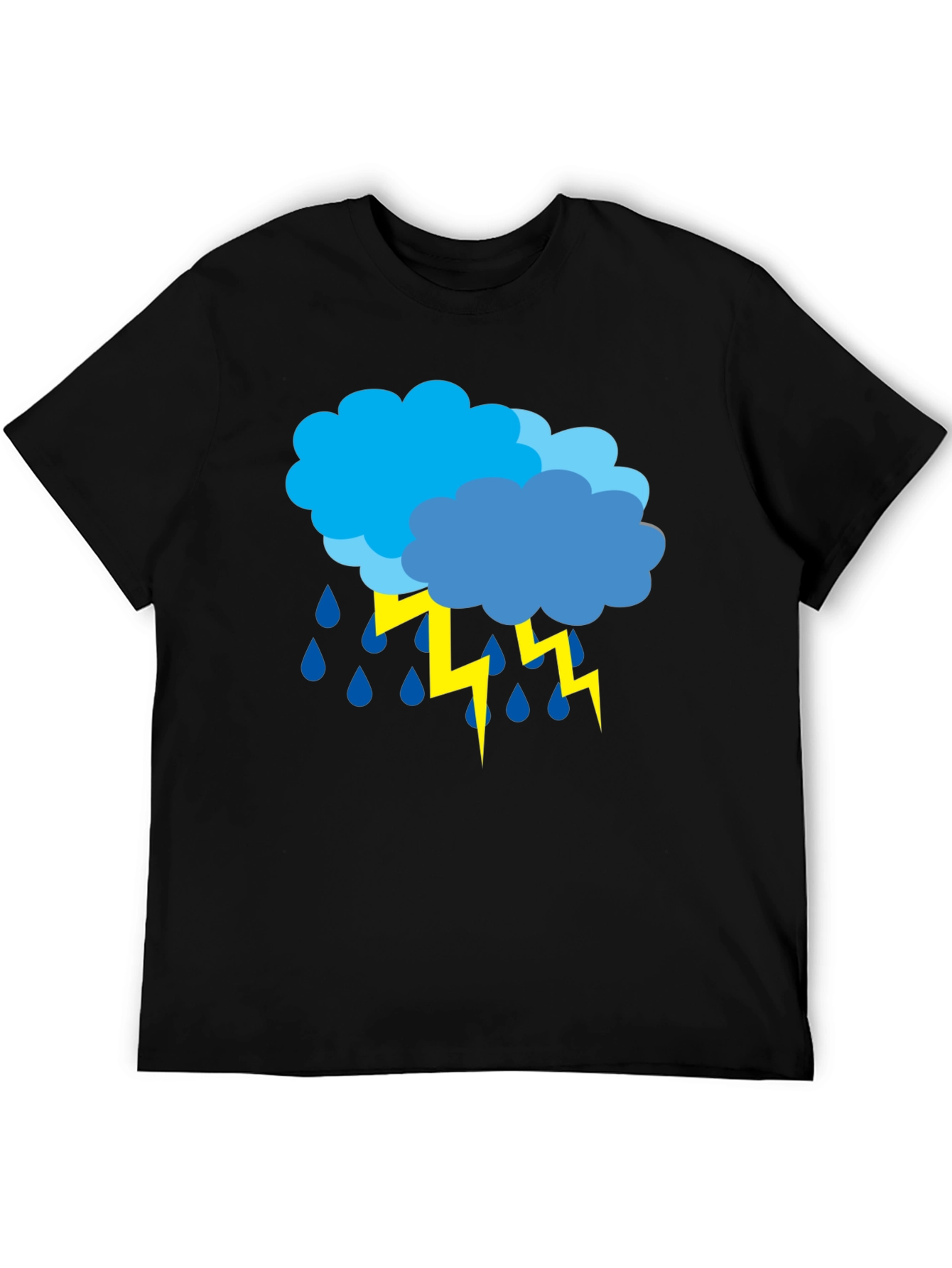 Stormy Weather Graphic Tee - Black Cotton T-Shirt
