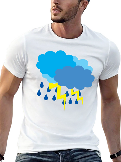 Stormy Weather Graphic Tee - Black Cotton T-Shirt