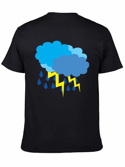 Stormy Weather Graphic Tee - Black Cotton T-Shirt
