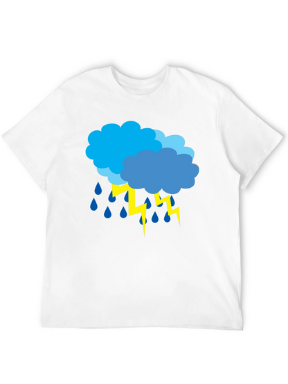 Stormy Weather Graphic Tee - Black Cotton T-Shirt