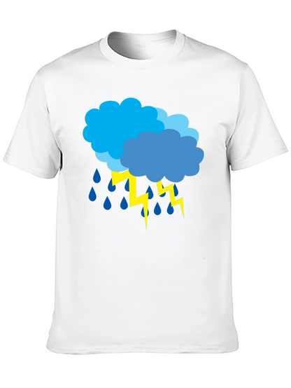 Stormy Weather Graphic Tee - Black Cotton T-Shirt