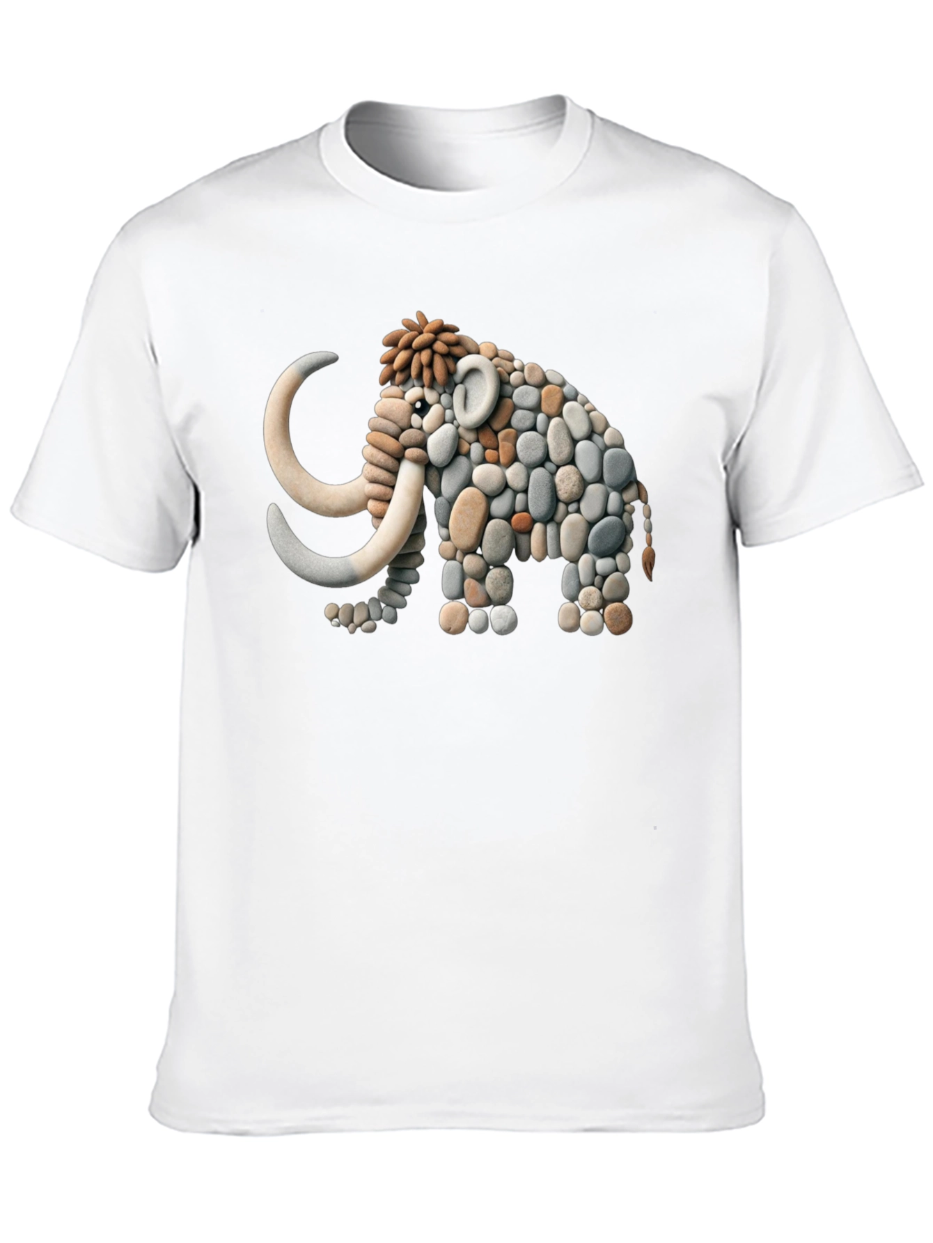 Stone Mammoth Graphic Tee - Unique Black T-Shirt