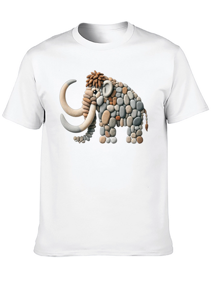 Stone Mammoth Graphic Tee - Unique Black T-Shirt