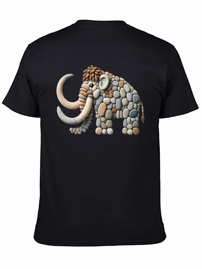 Stone Mammoth Graphic Tee - Unique Black T-Shirt