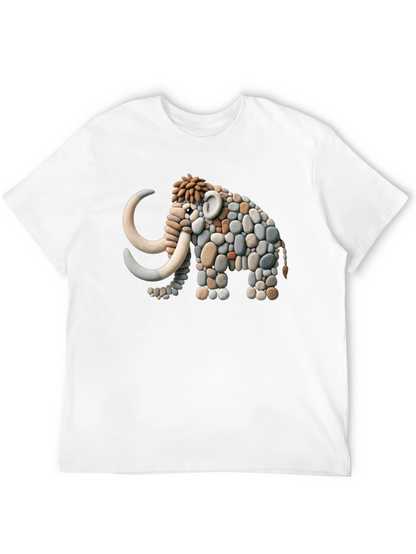 Stone Mammoth Graphic Tee - Unique Black T-Shirt