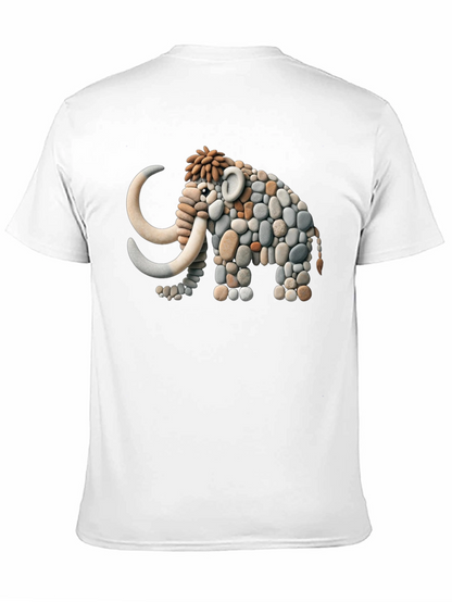 Stone Mammoth Graphic Tee - Unique Black T-Shirt