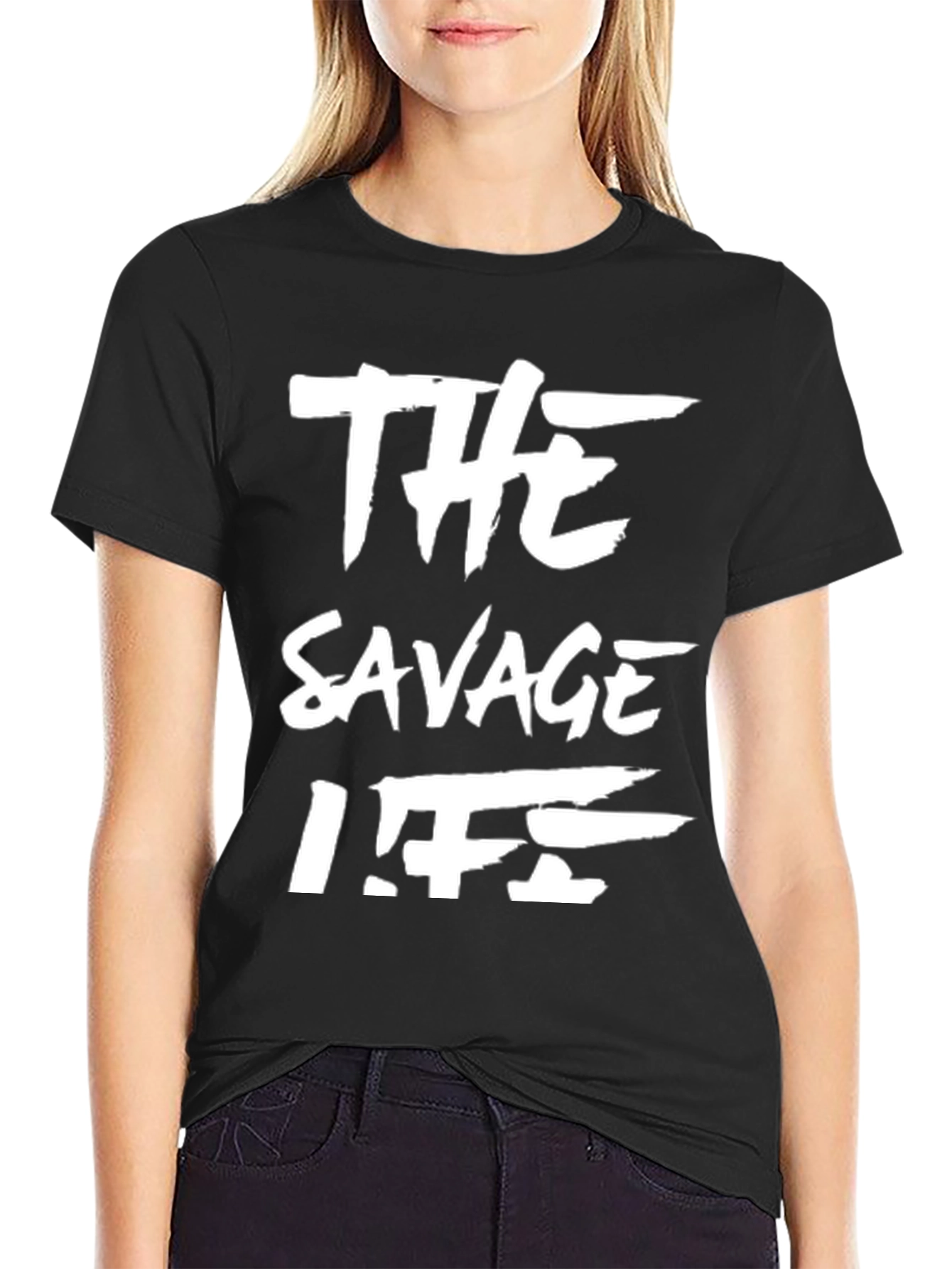 The Savage Life Black Graphic T-Shirt