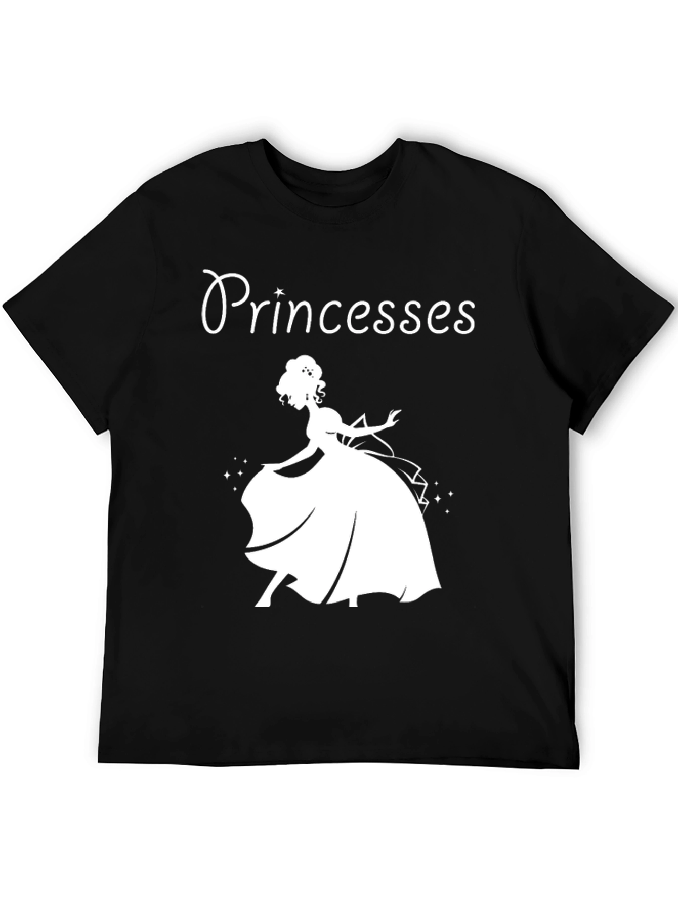 Princesses Graphic Tee - Black Cotton T-Shirt