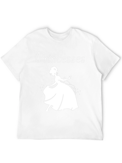 Princesses Graphic Tee - Black Cotton T-Shirt