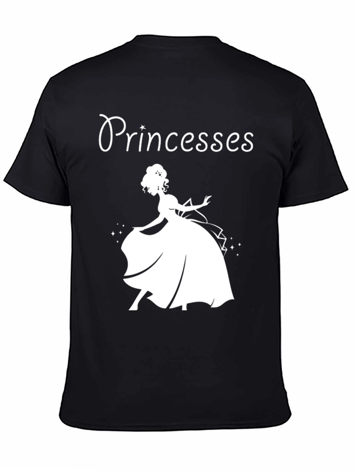 Princesses Graphic Tee - Black Cotton T-Shirt