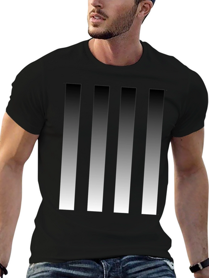Modern Gradient Stripes Graphic Tee