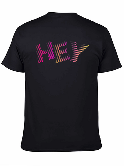 Hey Graphic Print Crew Neck T-Shirt