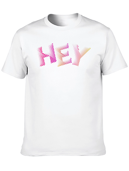 Hey Graphic Print Crew Neck T-Shirt