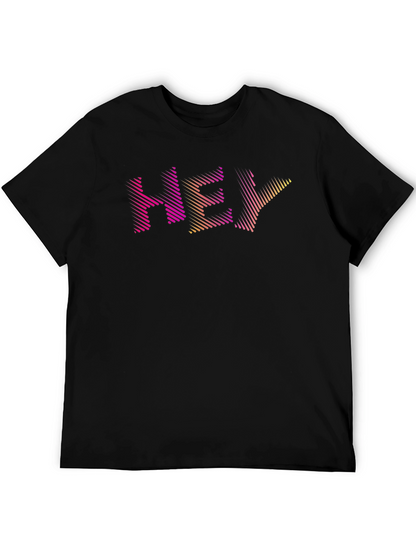 Hey Graphic Print Crew Neck T-Shirt