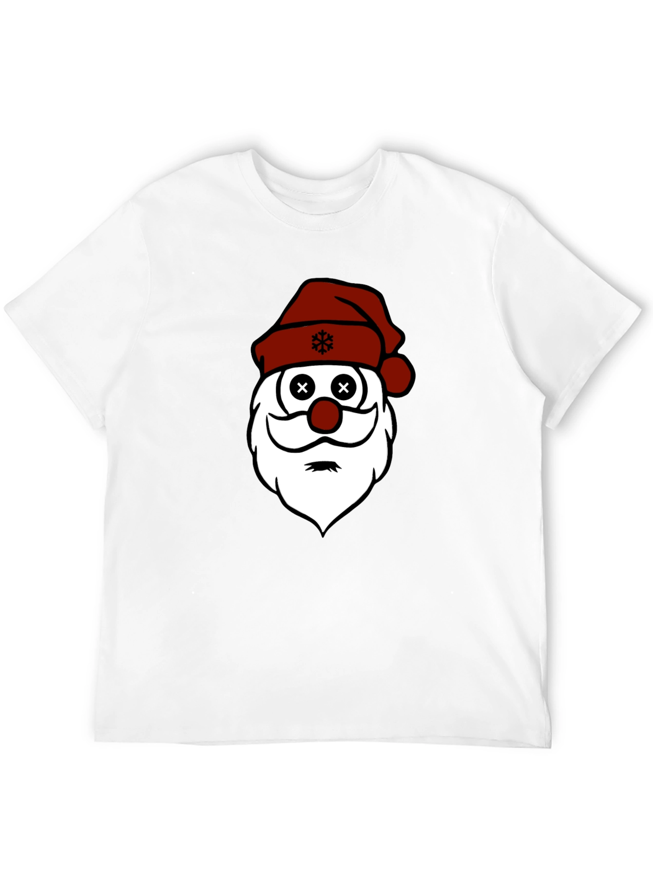 Santa Face Christmas Graphic T-Shirt