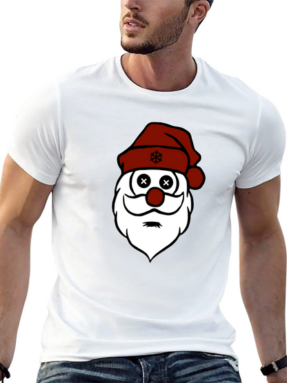 Santa Face Christmas Graphic T-Shirt