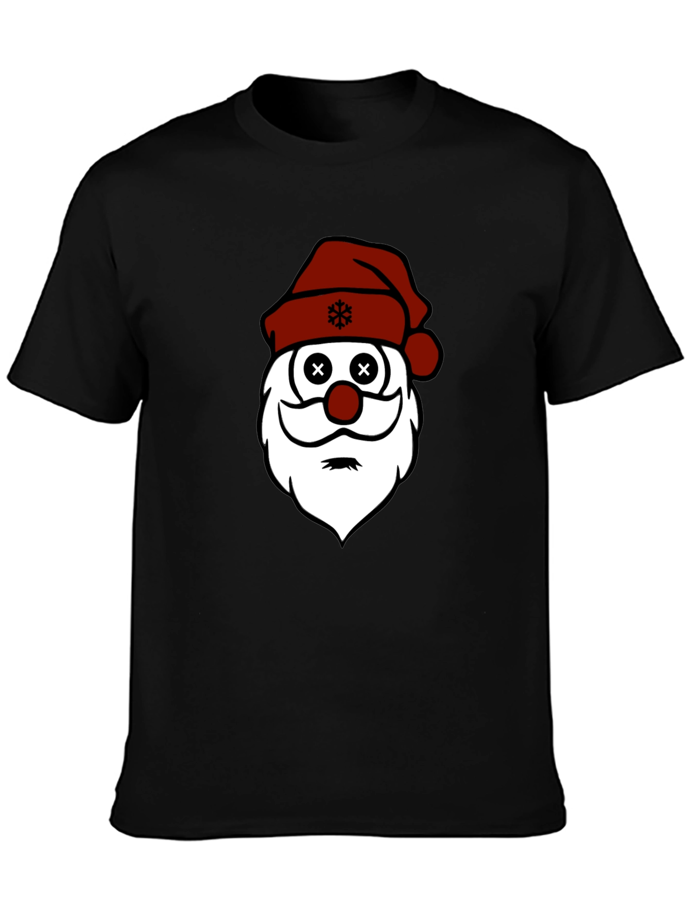 Santa Face Christmas Graphic T-Shirt