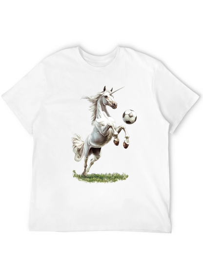 Unicorn Soccer Black T-Shirt