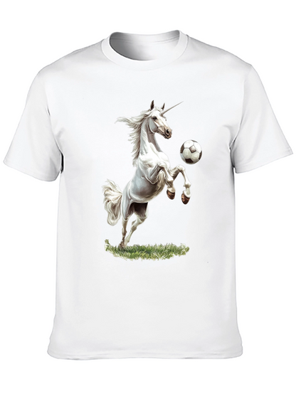Unicorn Soccer Black T-Shirt